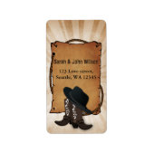 cowboy western theme address label (Voorkant)