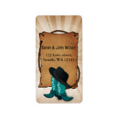 cowboy western theme address label (Voorkant)