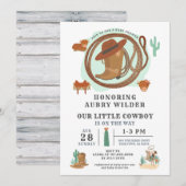 Cowboy Western Theme Birthday Uitnodiging (Voorkant / Achterkant)