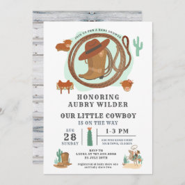 Cowboy Western Theme Birthday Uitnodiging