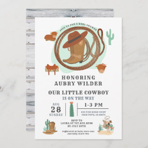 Cowboy Western Theme Birthday Uitnodiging