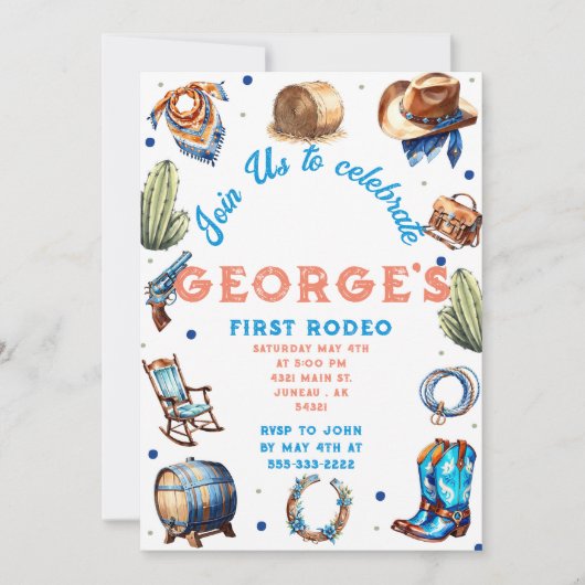 Cowboy Western Wild West Birthday Kaart (Voorkant)