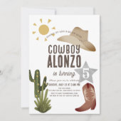 Cowboy Western Wild West Birthday Kaart (Voorkant)