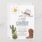 Cowboy Western Wild West Boy Baby shower Kaart (Voorkant)
