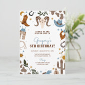 Cowboy Western Wild West Rodeo Verjaardag Kaart (Staand voorkant)