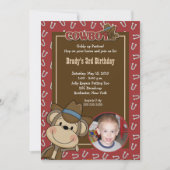 Cowboy Westerne aap 5x7 *FOTO* Birthday Kaart (Voorkant)