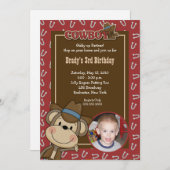 Cowboy Westerne aap 5x7 *FOTO* Birthday Kaart (Voorkant / Achterkant)