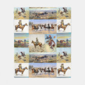 Cowboy Westerne Art Popular Fleece Deken (Voorkant)