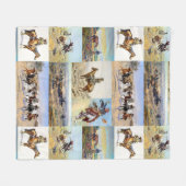 Cowboy Westerne Art Popular Fleece Deken (Voorkant (Horizontaal))