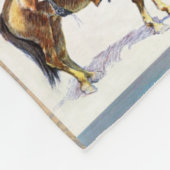 Cowboy Westerne Art Popular Fleece Deken (Hoek)