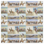Cowboy Westerne Art Popular Stof (Swatch)