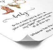 Cowboy Westerne Baby Boy Clothesline Zeg geen Baby Poster (Hoek)