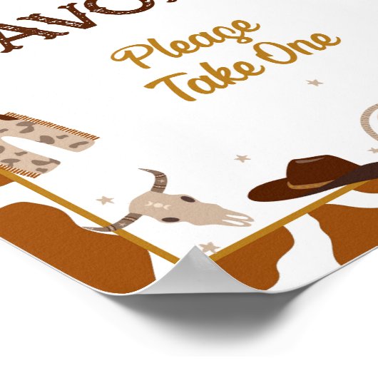 Cowboy Westerne gunsten teken Poster (Hoek)