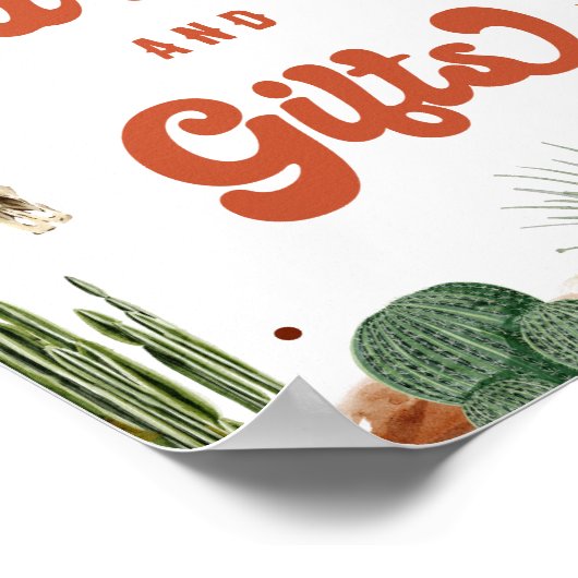 Cowboy Westerne Kaarten en geschenken Poster (Hoek)