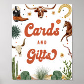 Cowboy Westerne Kaarten en geschenken Poster (Voorkant)