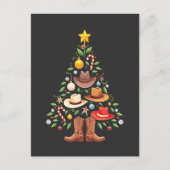 Cowboy Westerne kerstboom Briefkaart (Voorkant)