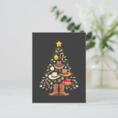 Cowboy Westerne kerstboom Feestdagenkaart (Staand voorkant)