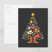 Cowboy Westerne kerstboom Feestdagenkaart (Voorkant / Achterkant)