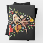 Cowboy Westerne kerstboom Inpakpapier Vel (In situ)