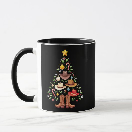 Cowboy Westerne kerstboom Mok (Links)