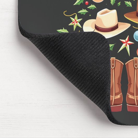 Cowboy Westerne kerstboom Muismat (Hoek)