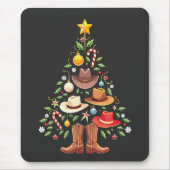Cowboy Westerne kerstboom Muismat (Voorkant)