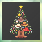 Cowboy Westerne kerstboom Raamsticker (Vel 3)