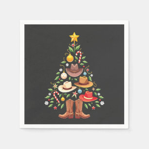 Cowboy Westerne kerstboom Servet