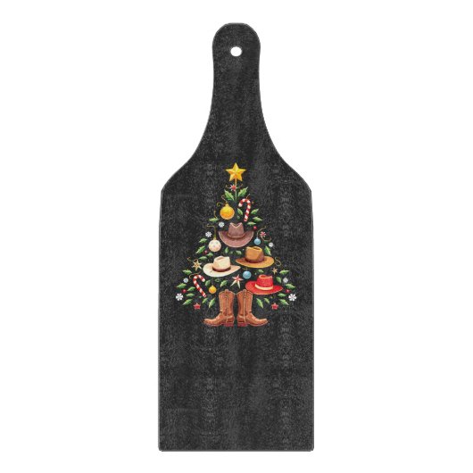 Cowboy Westerne kerstboom Snijplank (Voorkant)