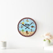 Cowboy Westerne Kinder Room Clock Ronde Klok (Huis)