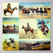 Cowboy Westerne kunst Poster (Voorkant)