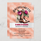 Cowboy westerne laarzen magenta perzik bubbly chic kaart (Voorkant / Achterkant)