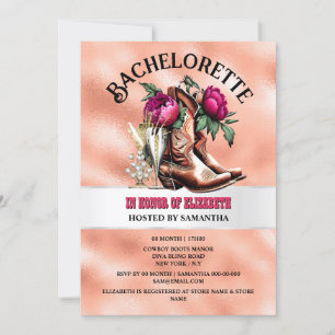 Cowboy westerne laarzen magenta perzik bubbly chic kaart