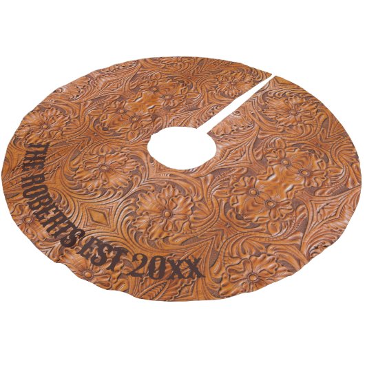 Cowboy westerne land gereedschappen lederen famili kerstboom rok (Gekanteld)