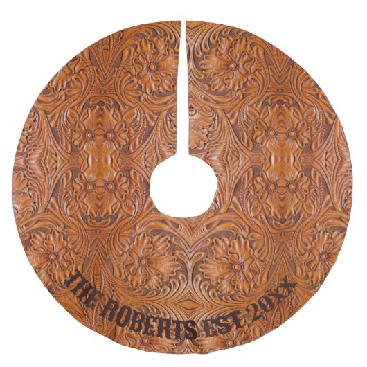 Cowboy westerne land gereedschappen lederen famili kerstboom rok (Voorkant)