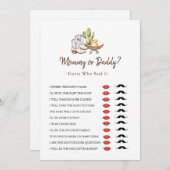 Cowboy Westerne mama of papa Baby shower spel Kaart (Voorkant / Achterkant)