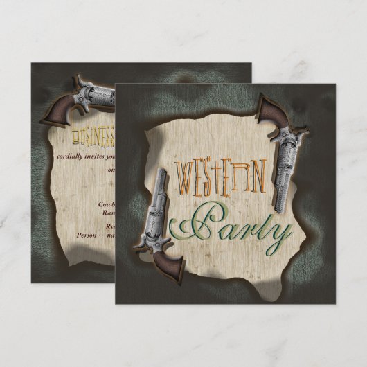 Cowboy westerne ranch corral kaart (Voorkant / Achterkant)