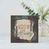 Cowboy westerne ranch corral kaart (Staand voorkant)