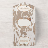 Cowboy Westerne Rodeo Wedding All In One Uitnodiging (Buitenkant)