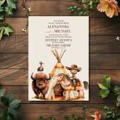 Cowboy Westerne Rodeo Wedding Kaart