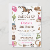 Cowboy Westerne rustieke verjaardagsfeestuitnodigi Kaart (Voorkant)