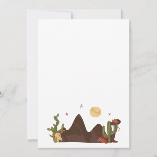 Cowboy Westerne uitnodiging (Achterkant)