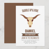 Cowboy Westerne uitnodiging (Voorkant / Achterkant)