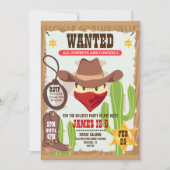 Cowboy Westerne uitnodiging (Voorkant)