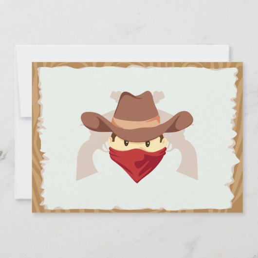 Cowboy Westerne uitnodiging (Achterkant)