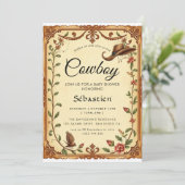 Cowboy Westerne uitnodiging (Staand voorkant)