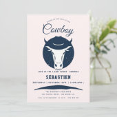 Cowboy Westerne uitnodiging (Staand voorkant)