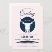 Cowboy Westerne uitnodiging (Voorkant / Achterkant)