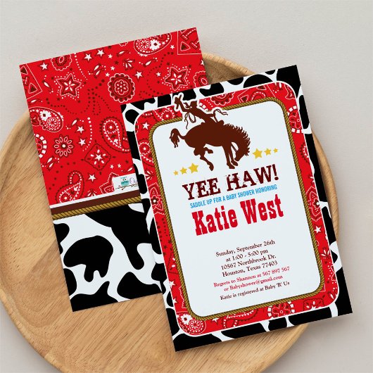 Cowboy Westerne Uitnodiging van het Oude Baby show