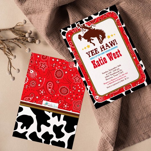 Cowboy Westerne Uitnodiging van het Oude Baby show
